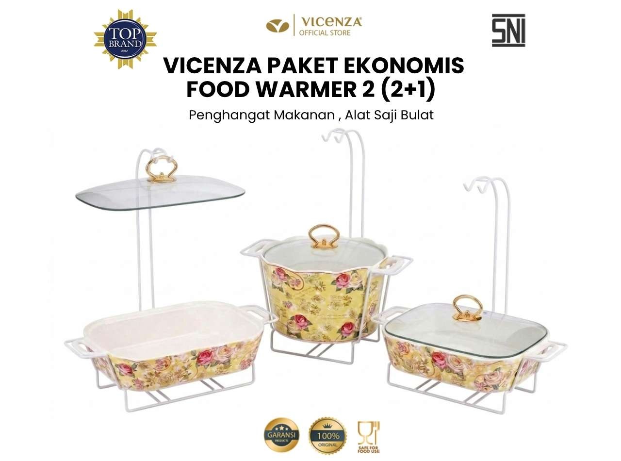 Paket Ekonomis Food Warmer 2 (2+1) Mawar